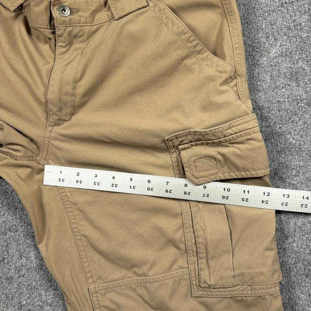 Duluth Trading Co Cargo Pants Mens 33 x 30 Tan Fire Hose Nylon Hiking 59311
